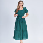 Nursing Dress With Pockets - Evergreen