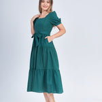 Nursing Dress With Pockets - Evergreen