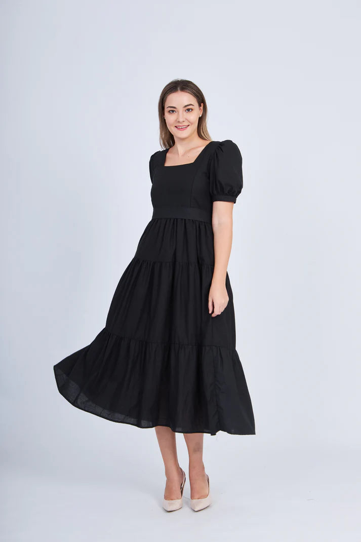 Nursing Dress With Pockets - Black