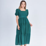 Nursing Dress With Pockets - Evergreen