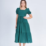 Nursing Dress With Pockets - Evergreen