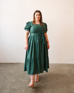 Nursing Dress With Pockets - Evergreen