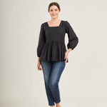 Top with Nursing Zippers in Black