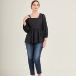 Top with Nursing Zippers in Black