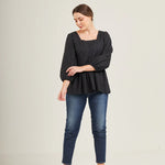 Top with Nursing Zippers in Black