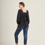 Top with Nursing Zippers in Black