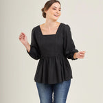 Top with Nursing Zippers in Black