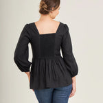 Top with Nursing Zippers in Black