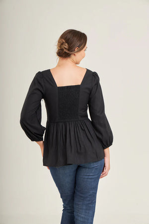 Top with Nursing Zippers in Black