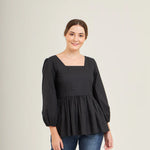 Top with Nursing Zippers in Black