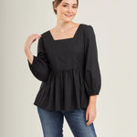 Top with Nursing Zippers in Black