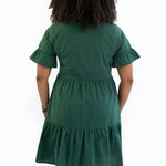 Nursing Dress With Pockets -Bell Sleeve- Green